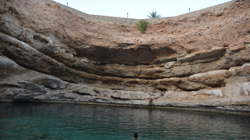Swimming in Bimmah Sinkhole Oman